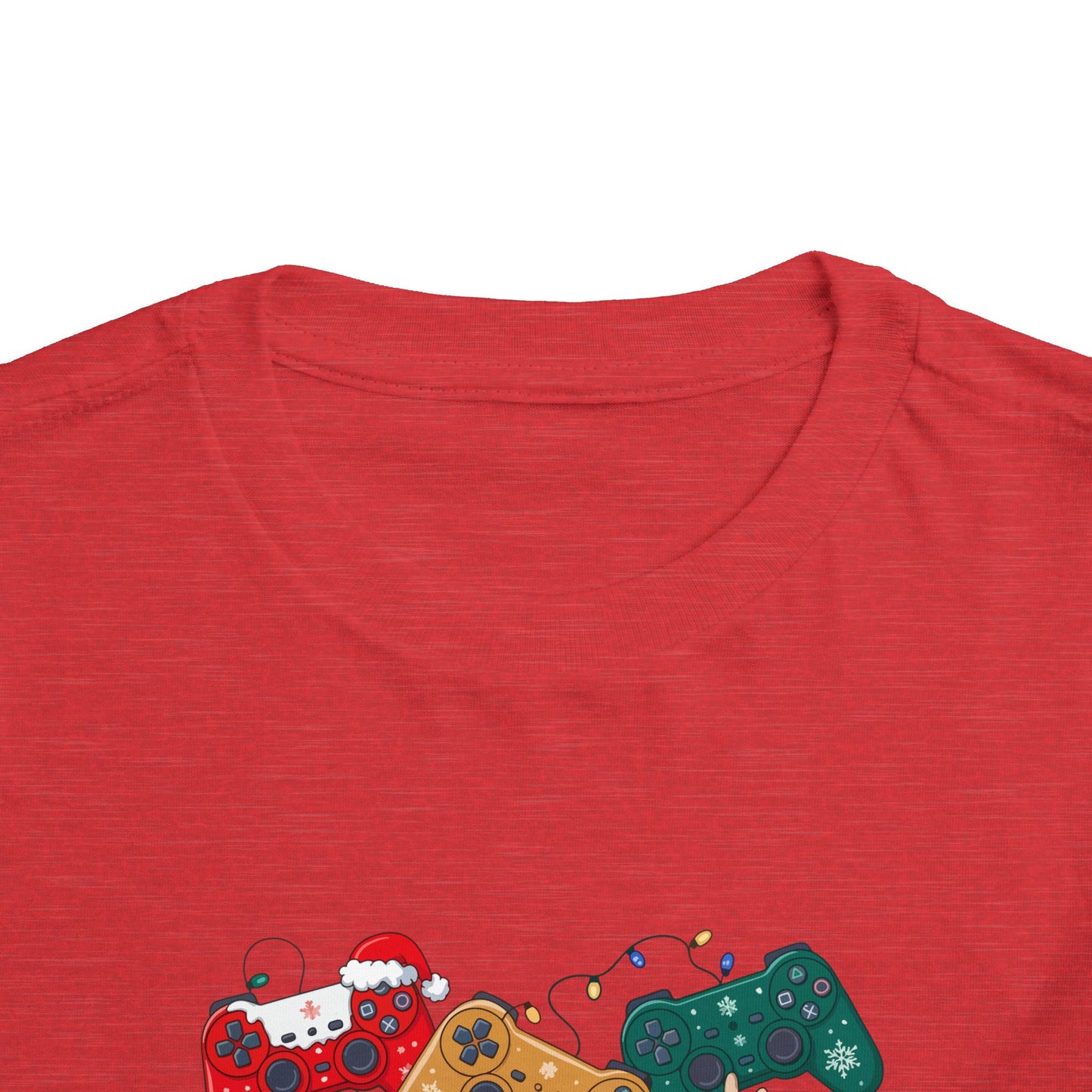 Toddler Tee — Festive Video Game Controllers Christmas Design