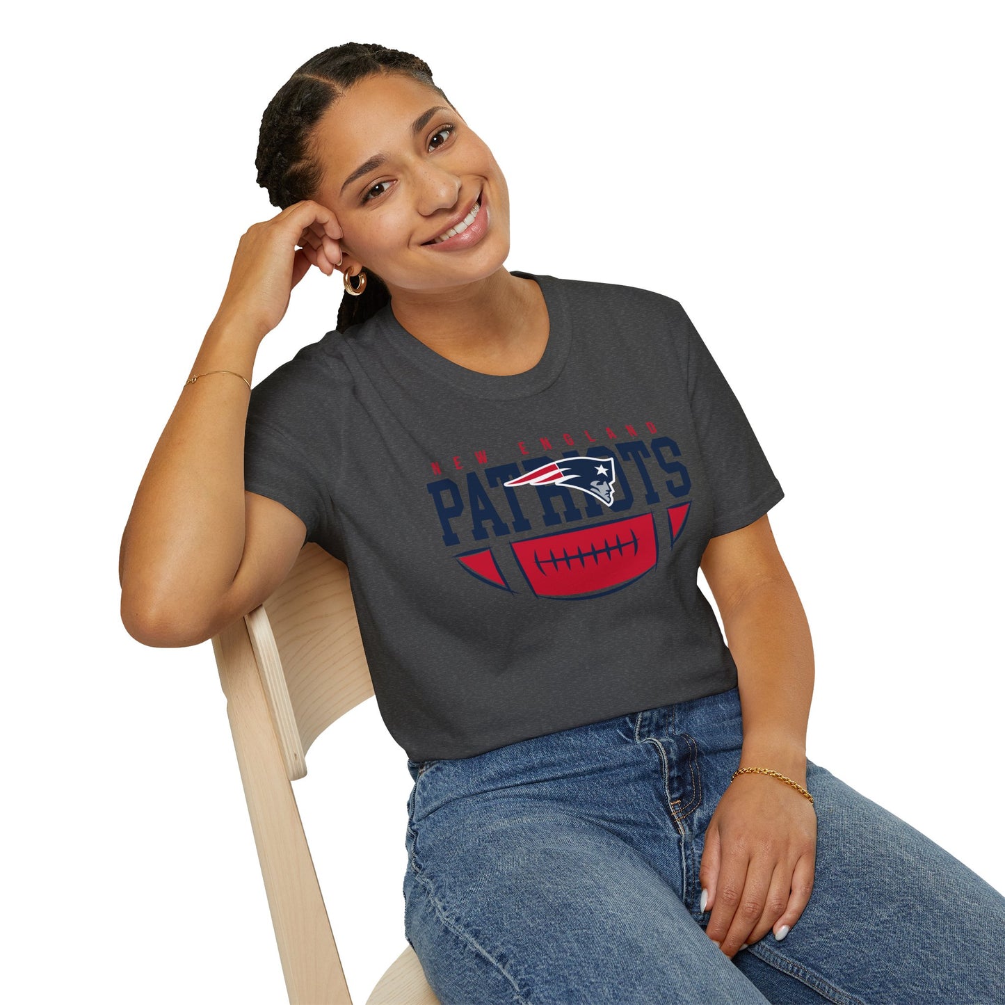 New England Patriots Unisex Softstyle T-Shirt | Sports Apparel, Game Day Outfit, Gift for Fans, Comfortable Tee, NFL Merchandise