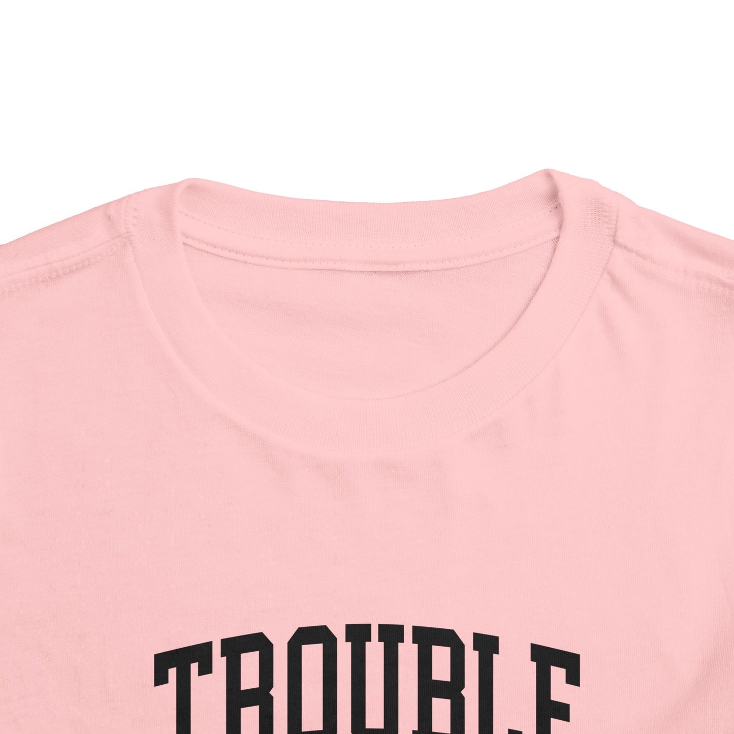 Cute Toddler Tee - "Trouble Never Looked So Cute" - Playful Gift for Kids, Birthday Wear, Baby Shower Present, Humor Tee