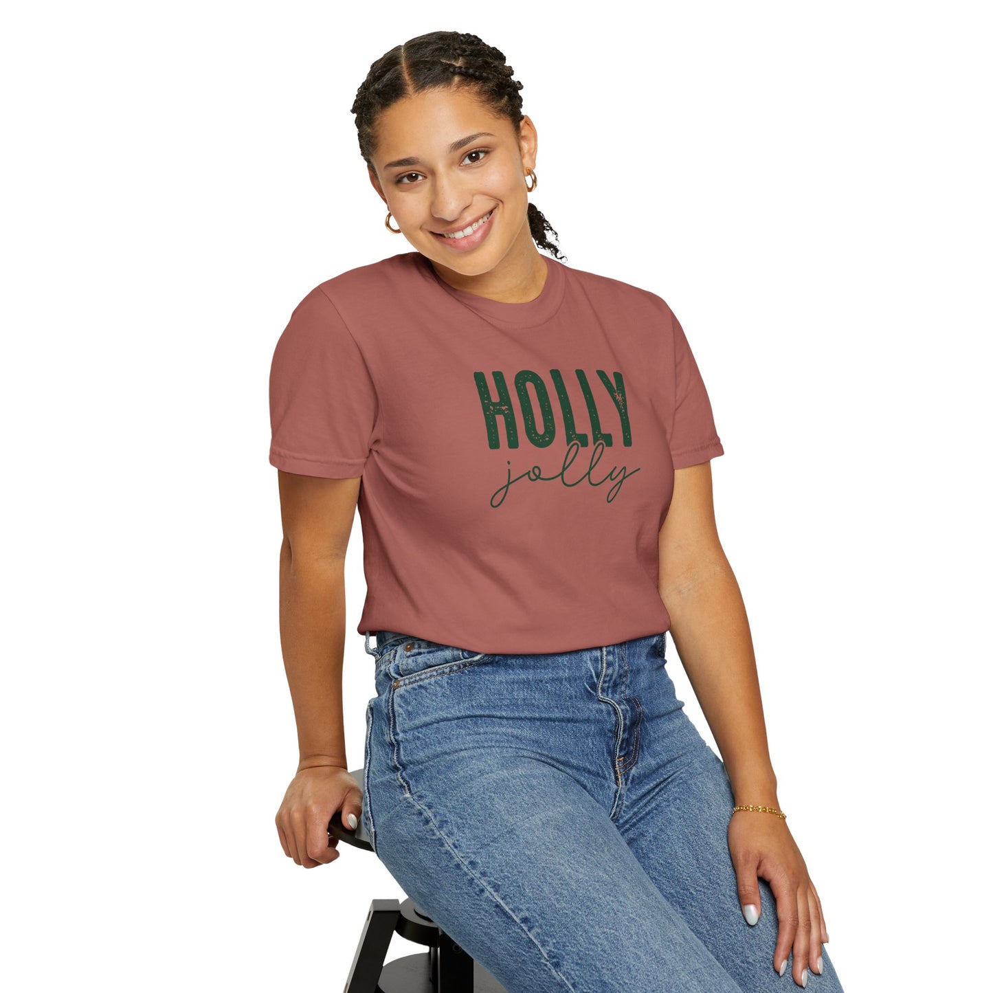 Holly Jolly Graphic T-Shirt — Festive Christmas Tee