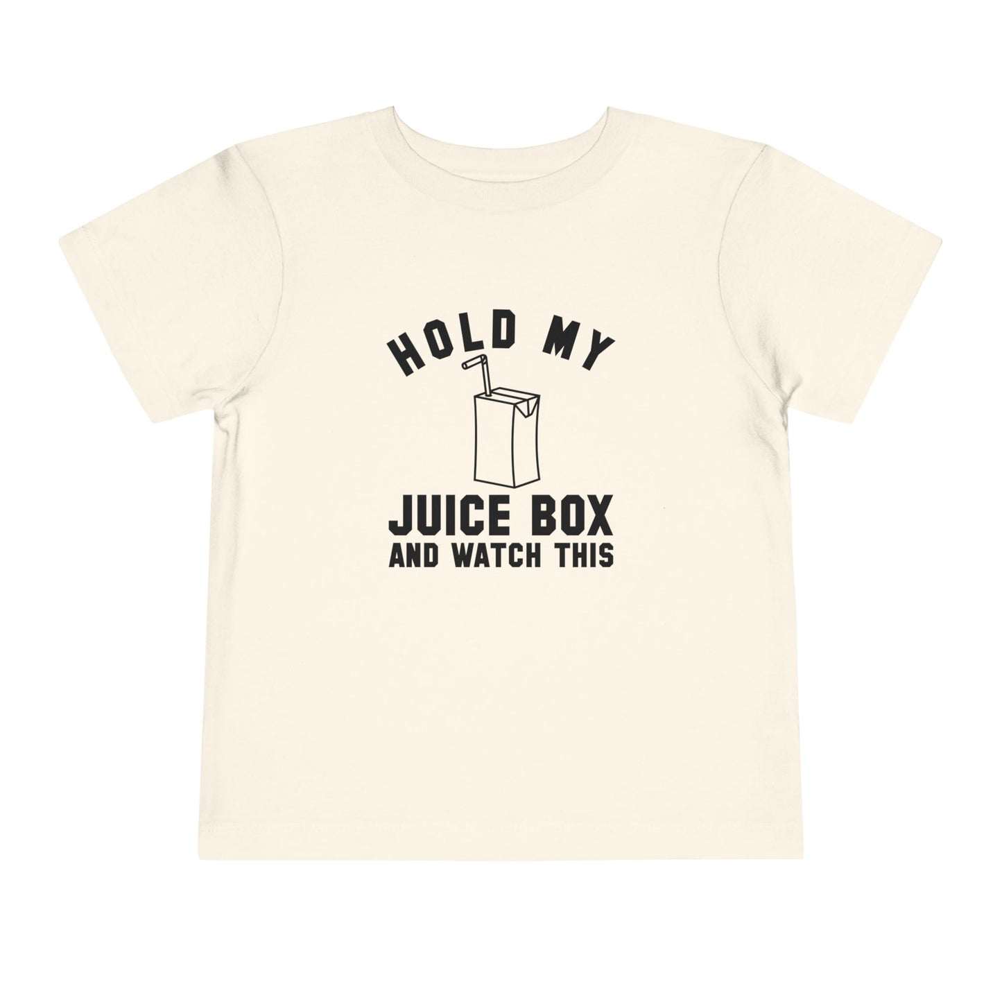 Fun Toddler Tee - "Hold My Juice Box and Watch This" - Perfect for Playdates, Birthdays, Summer Fun, Gift for Kids, Toddler Clothes