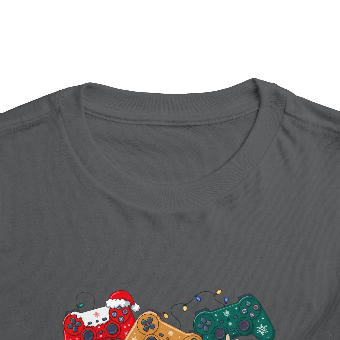 Toddler Tee — Festive Video Game Controllers Christmas Design