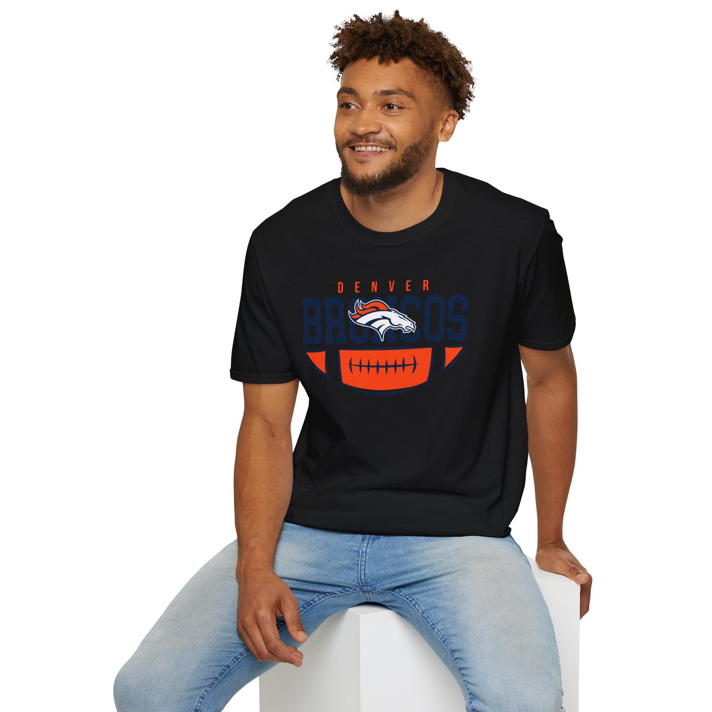 Denver Broncos Unisex Softstyle T-Shirt, Football Tee, Game Day Shirt, Sports Apparel, Fan Gear, Gift for Sports Lovers