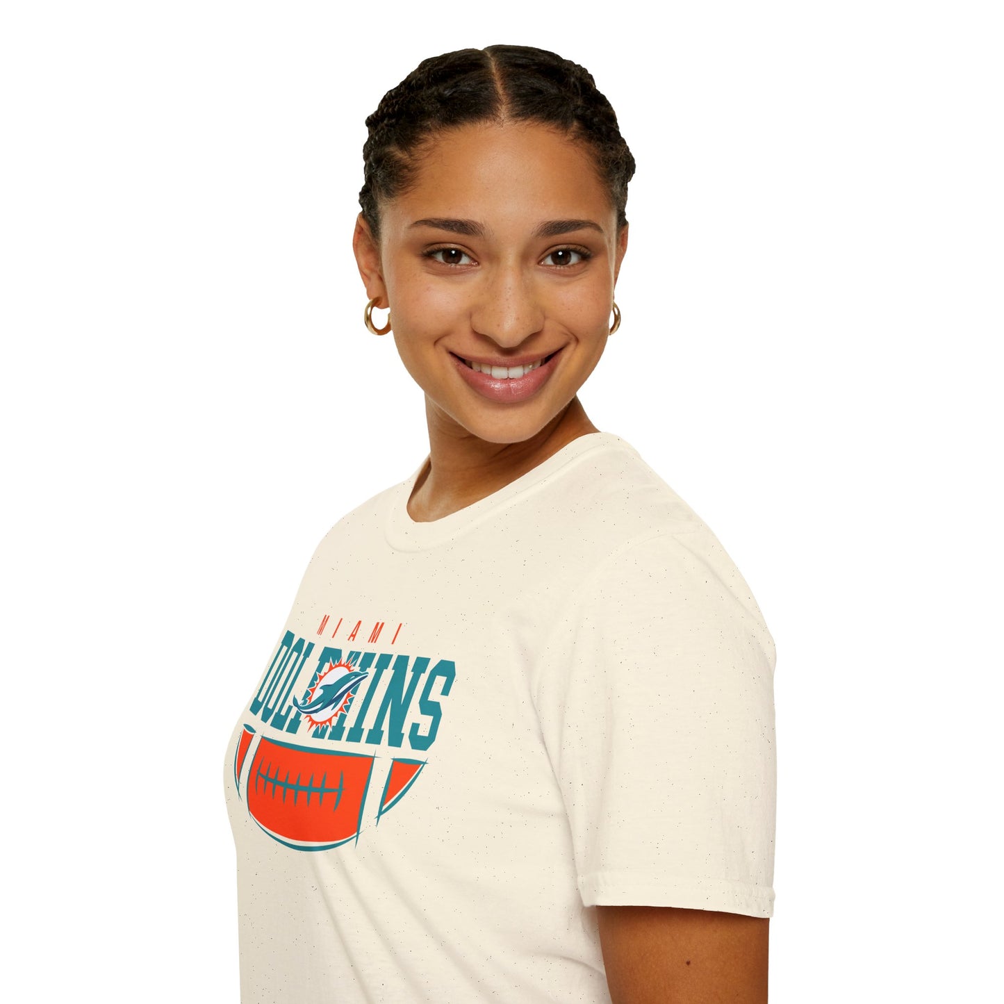 Miami Dolphins Retro Softstyle T-Shirt, Casual Sportswear, Game Day Apparel, Unisex Tee, Football Fan Gift