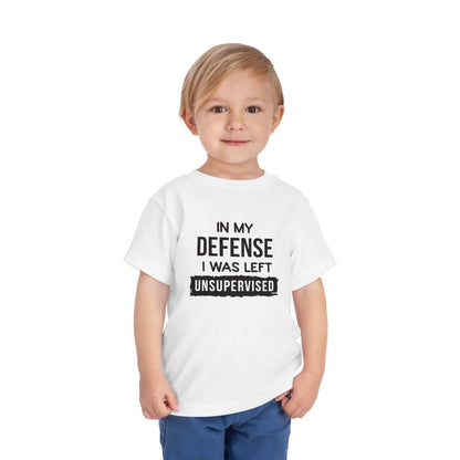Funny Toddler Tee - "In My Defense I Was Left Unsupervised" - Cute Gift for Kids, Humor Tee, Playtime Wear, Birthday Shirt, Family [...]