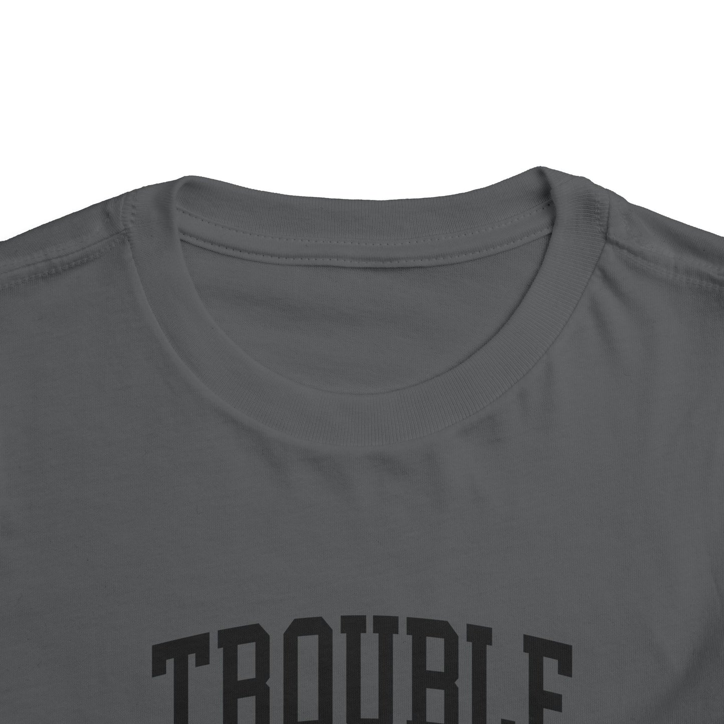 Cute Toddler Tee - "Trouble Never Looked So Cute" - Playful Gift for Kids, Birthday Wear, Baby Shower Present, Humor Tee