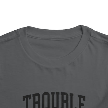Cute Toddler Tee - "Trouble Never Looked So Cute" - Playful Gift for Kids, Birthday Wear, Baby Shower Present, Humor Tee