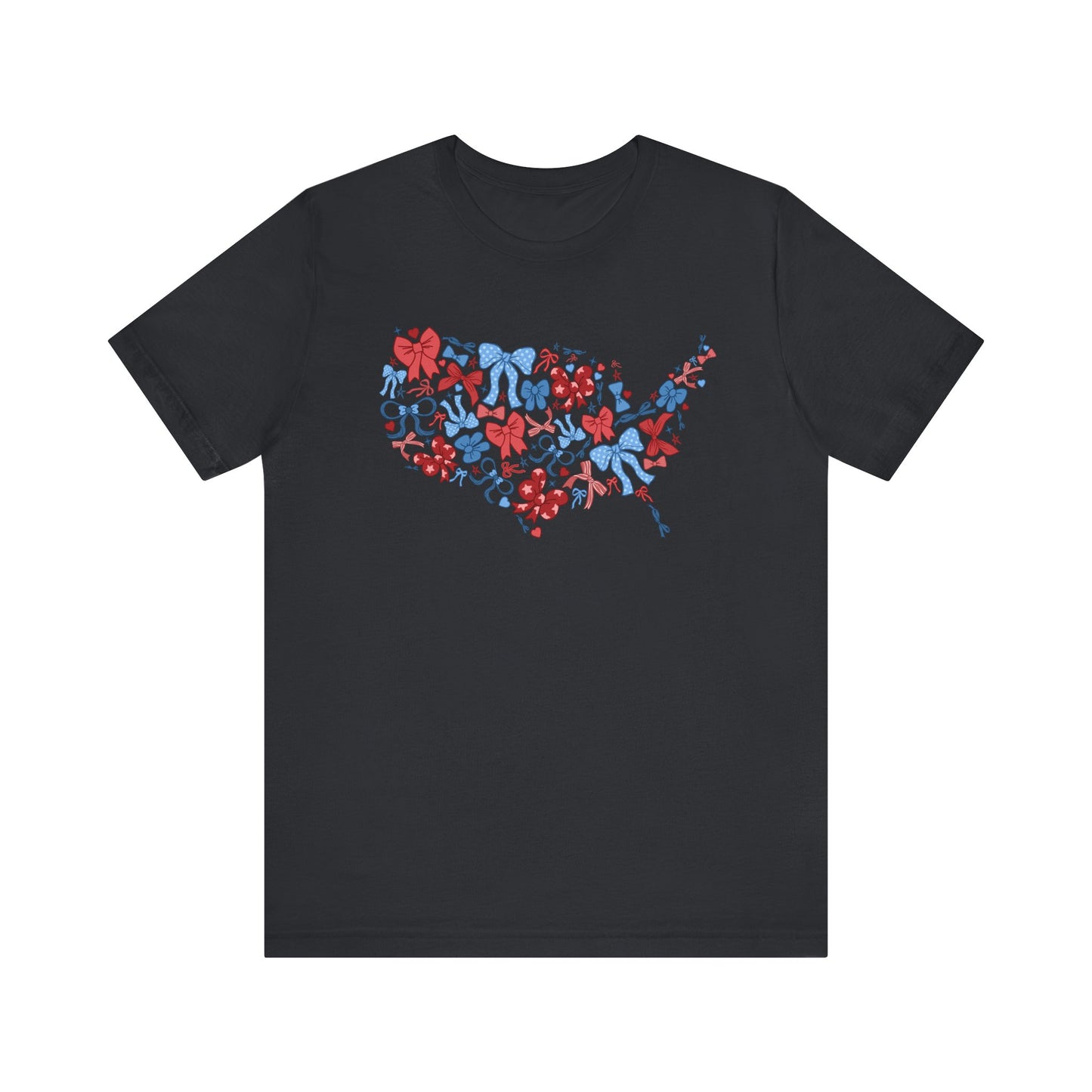 Patriotic Love Tee, Unisex T-shirt for Independence Day, Heart Print Shirt, Gift for Him or Her, Casual Wear, Summer Style
