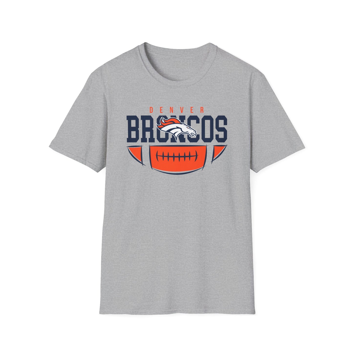 Denver Broncos Unisex Softstyle T-Shirt, Football Tee, Game Day Shirt, Sports Apparel, Fan Gear, Gift for Sports Lovers