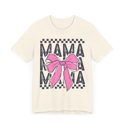 Cute Mama Bow Graphic Tee, Mother's Day Gift, Stylish T-Shirt for Moms, Everyday Wear, Birthday Gift for Her