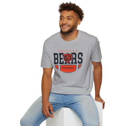 Chicago Bears Unisex Softstyle T-Shirt, Game Day Tee, Football Apparel, Sports Fan Shirt, Casual Wear, Tailgating Outfit