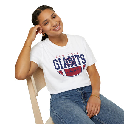 New York Giants Unisex Softstyle T-Shirt | NFL Fan Gear, Game Day Apparel, Sports Merchandise, Casual Wear, Gift for Football Lovers
