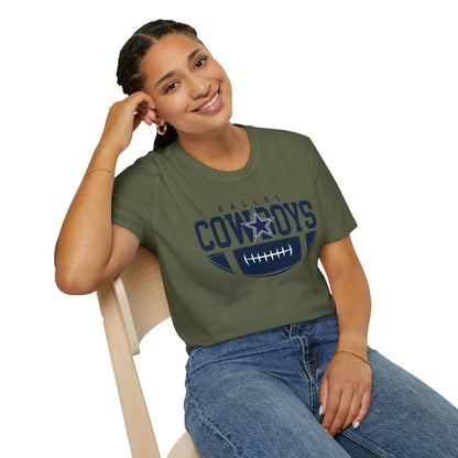 Dallas Cowboys Unisex Softstyle T-Shirt | Casual Fan Gear, Sports Apparel, Game Day Wear, Gift for Football Fans, Team Merchandise