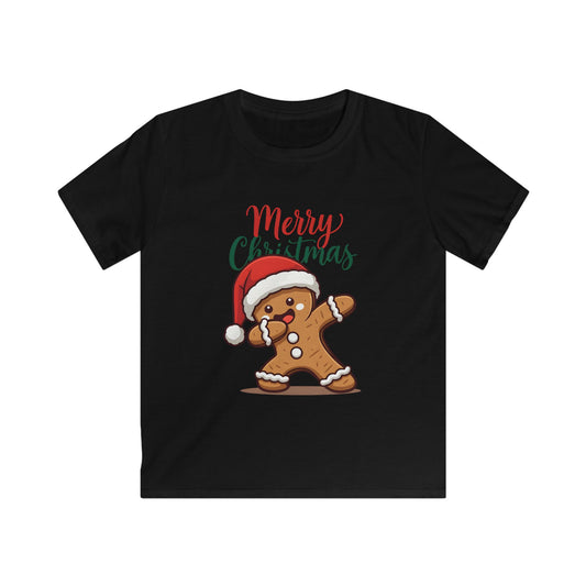 Kids Tee — Merry Christmas Gingerbread Boy Holiday Shirt