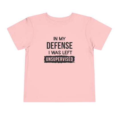 Funny Toddler Tee - "In My Defense I Was Left Unsupervised" - Cute Gift for Kids, Humor Tee, Playtime Wear, Birthday Shirt, Family [...]