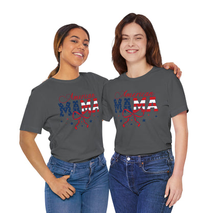 American Mama Patriotic Tee, Fourth of July T-Shirt, Independence Day Shirt, Summer Holiday Apparel, Gift for Moms