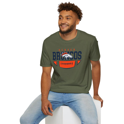 Denver Broncos Unisex Softstyle T-Shirt, Football Tee, Game Day Shirt, Sports Apparel, Fan Gear, Gift for Sports Lovers
