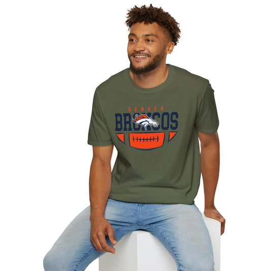 Denver Broncos Unisex Softstyle T-Shirt, Football Tee, Game Day Shirt, Sports Apparel, Fan Gear, Gift for Sports Lovers