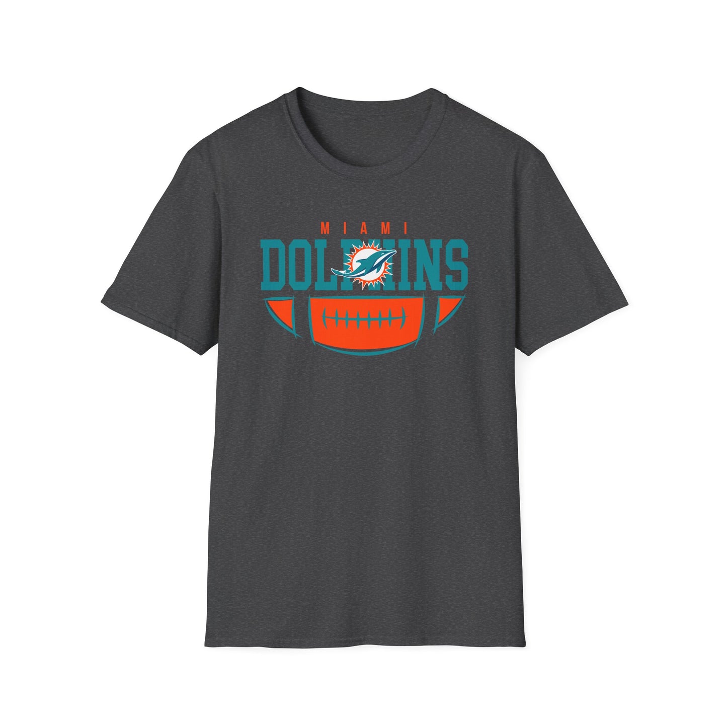 Miami Dolphins Retro Softstyle T-Shirt, Casual Sportswear, Game Day Apparel, Unisex Tee, Football Fan Gift