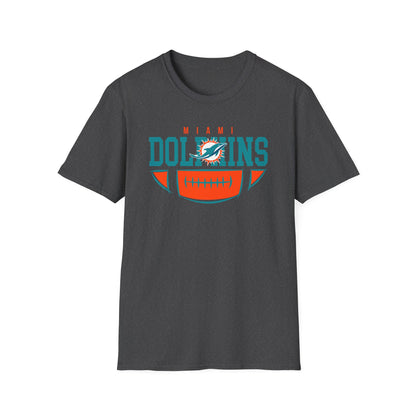 Miami Dolphins Retro Softstyle T-Shirt, Casual Sportswear, Game Day Apparel, Unisex Tee, Football Fan Gift
