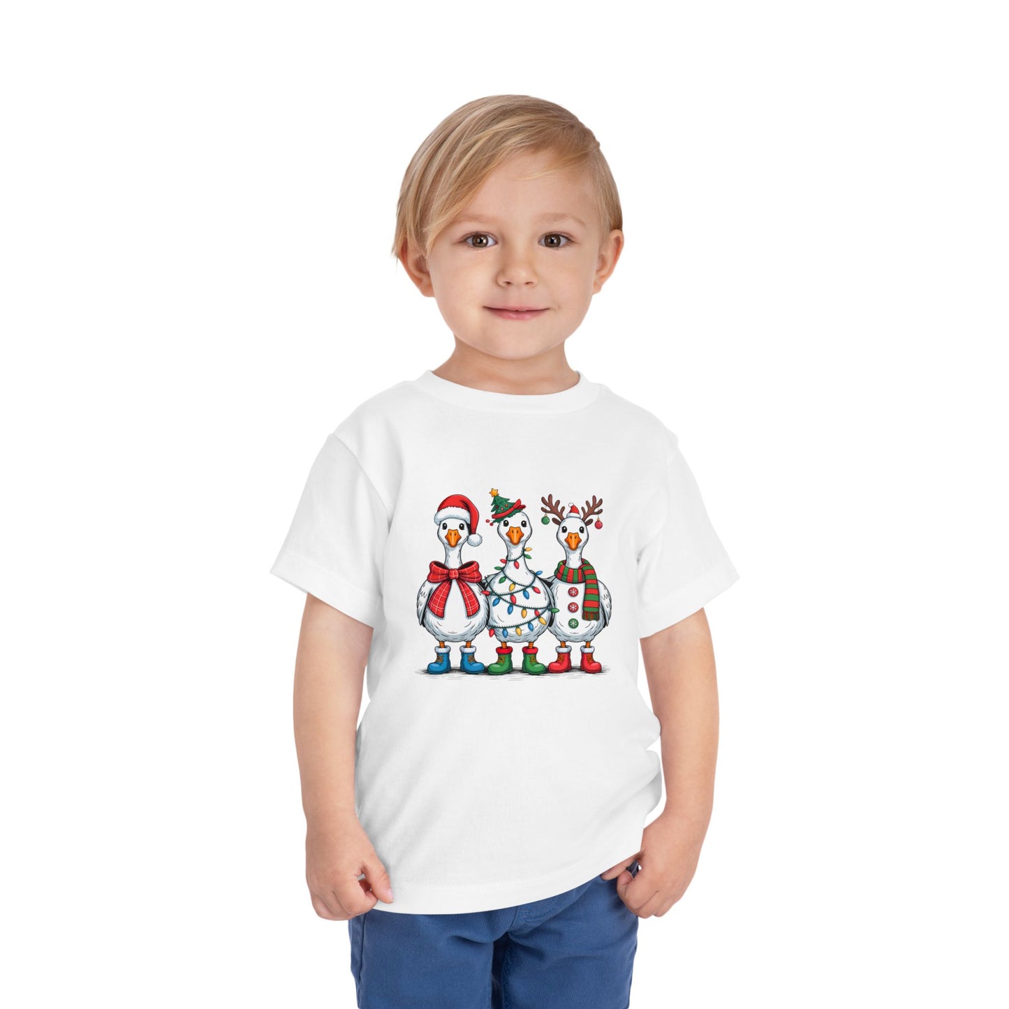 Toddler Tee — Cute Christmas Penguins Trio Holiday Shirt