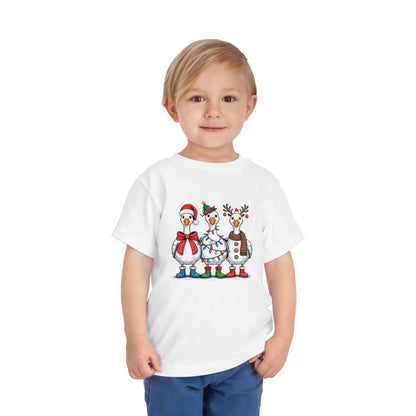 Toddler Tee — Cute Christmas Penguins Trio Holiday Shirt