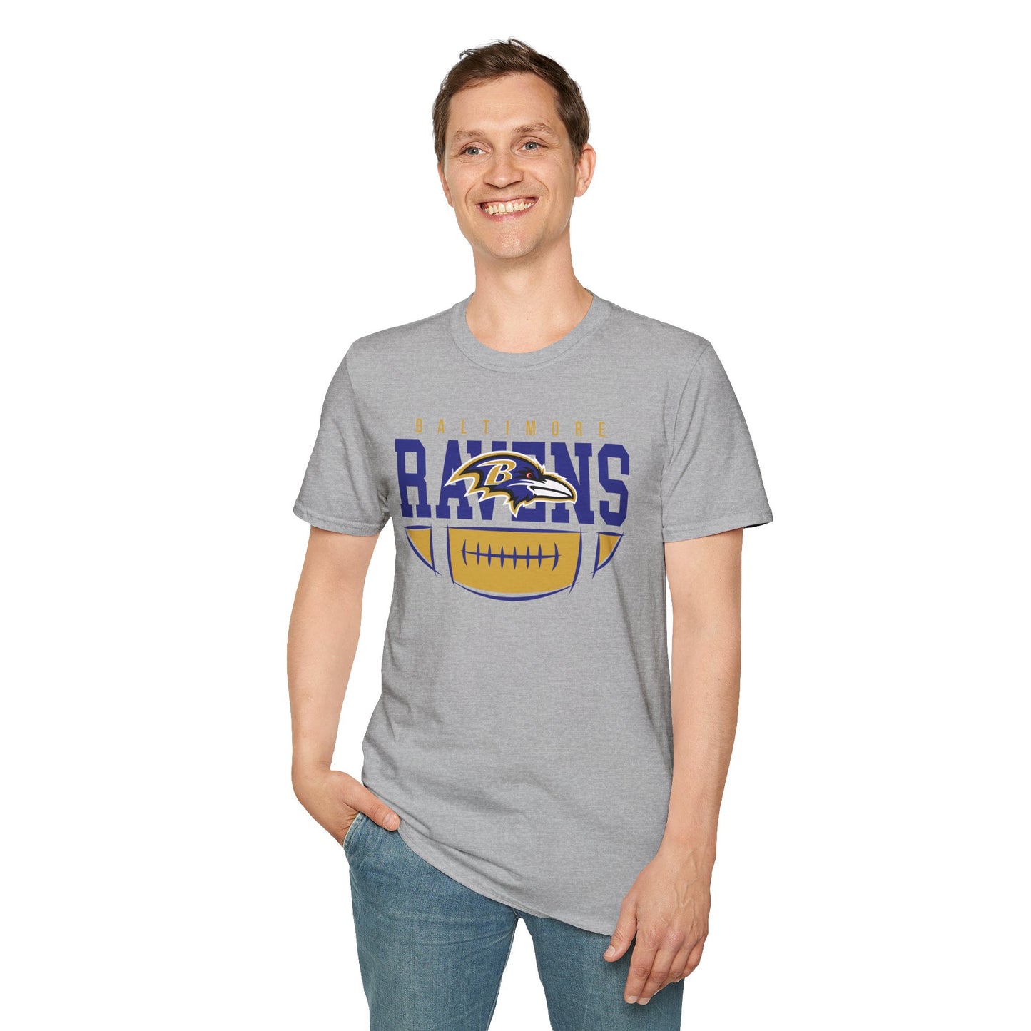 Baltimore Ravens Softstyle T-Shirt, Casual Sports Tee, Gift for Fans, Game Day Apparel, Unisex T-Shirt, Team Spirit Wear
