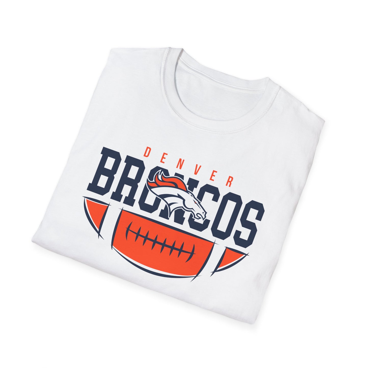 Denver Broncos Unisex Softstyle T-Shirt, Football Tee, Game Day Shirt, Sports Apparel, Fan Gear, Gift for Sports Lovers
