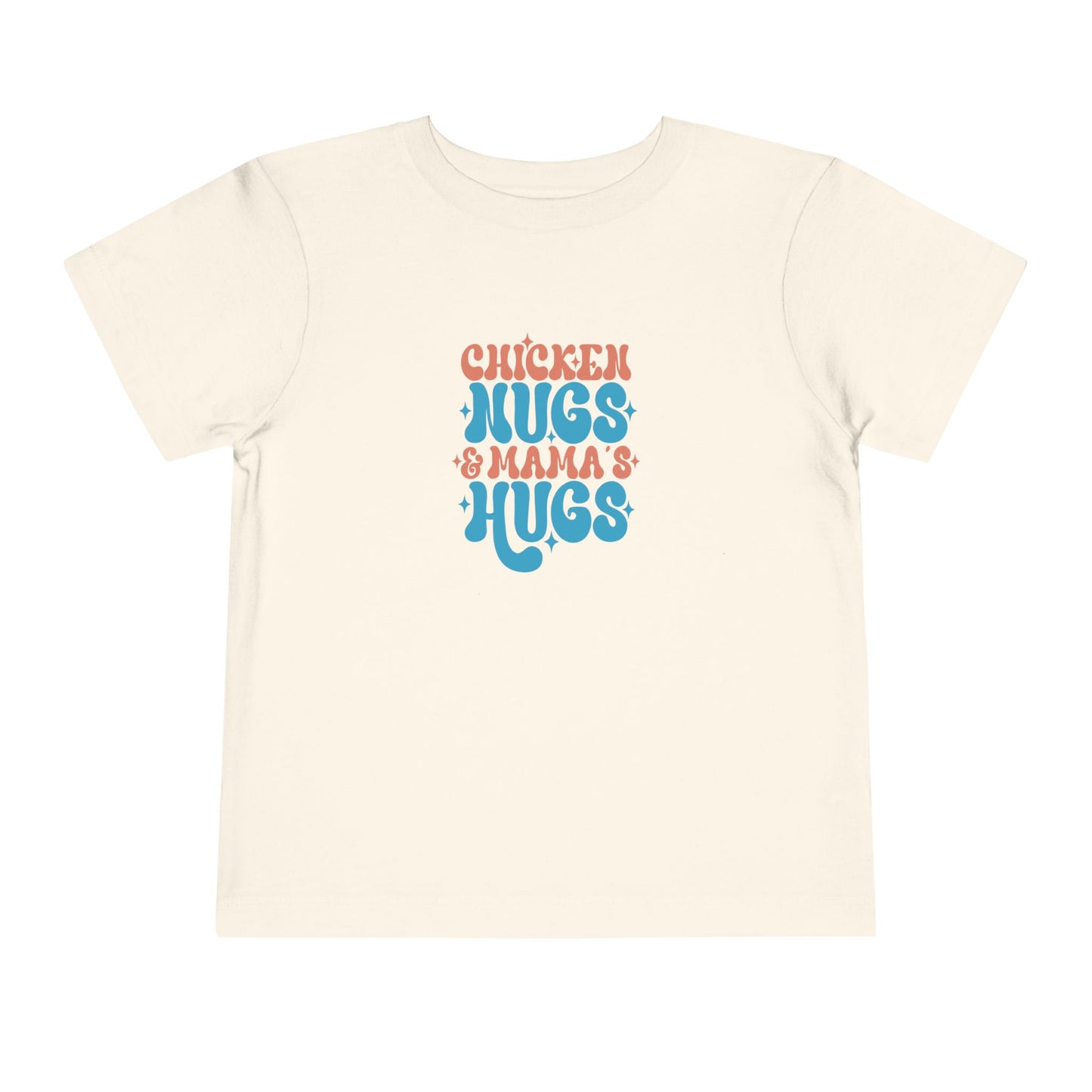 Toddler Short Sleeve Tee - 'Chicken Hugs & Mama's Hugs' - Cute Kid's T-Shirt, Fun Gift for Birthdays, Playdates, Family Gatherings