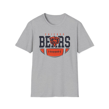 Chicago Bears Unisex Softstyle T-Shirt, Game Day Tee, Football Apparel, Sports Fan Shirt, Casual Wear, Tailgating Outfit