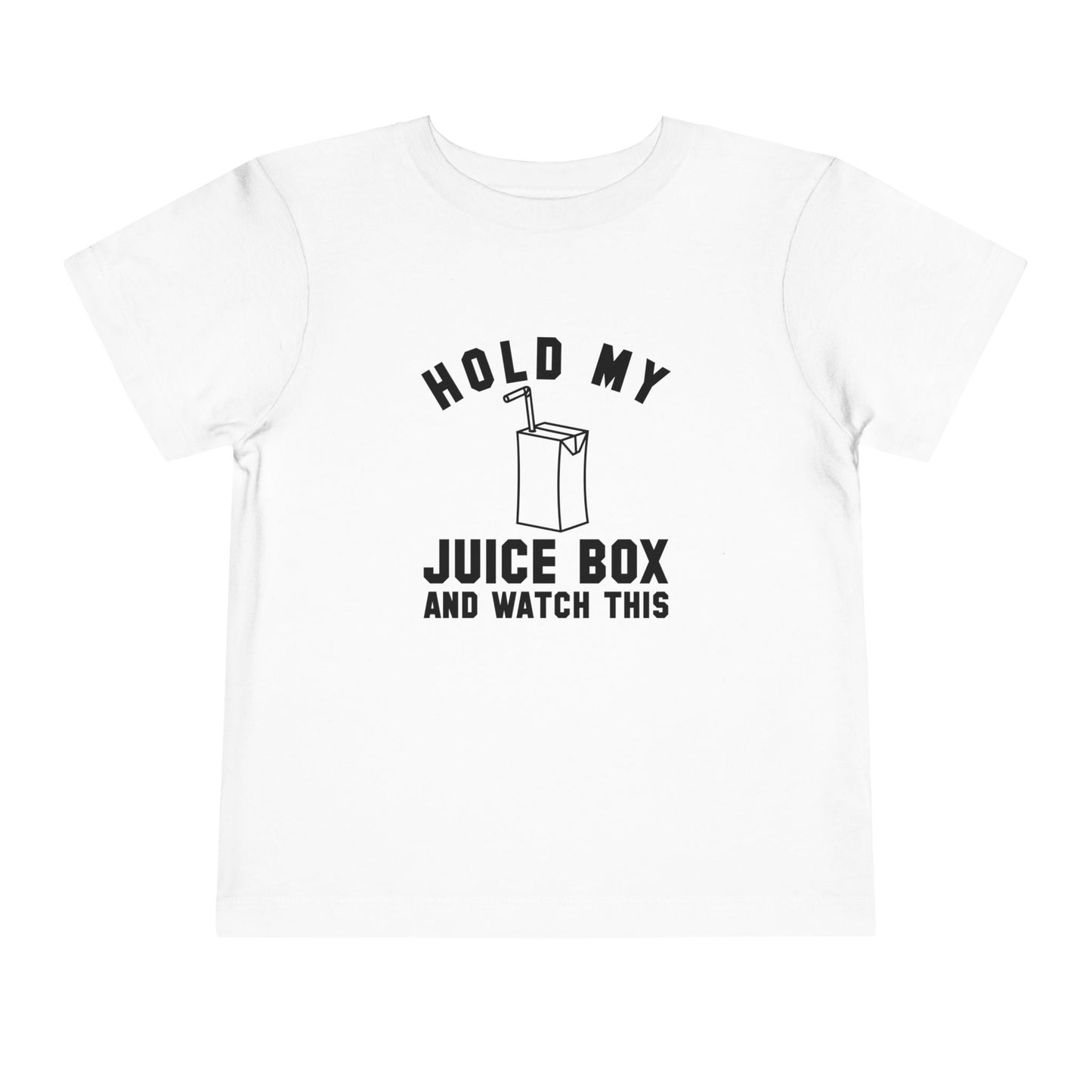 Fun Toddler Tee - "Hold My Juice Box and Watch This" - Perfect for Playdates, Birthdays, Summer Fun, Gift for Kids, Toddler Clothes