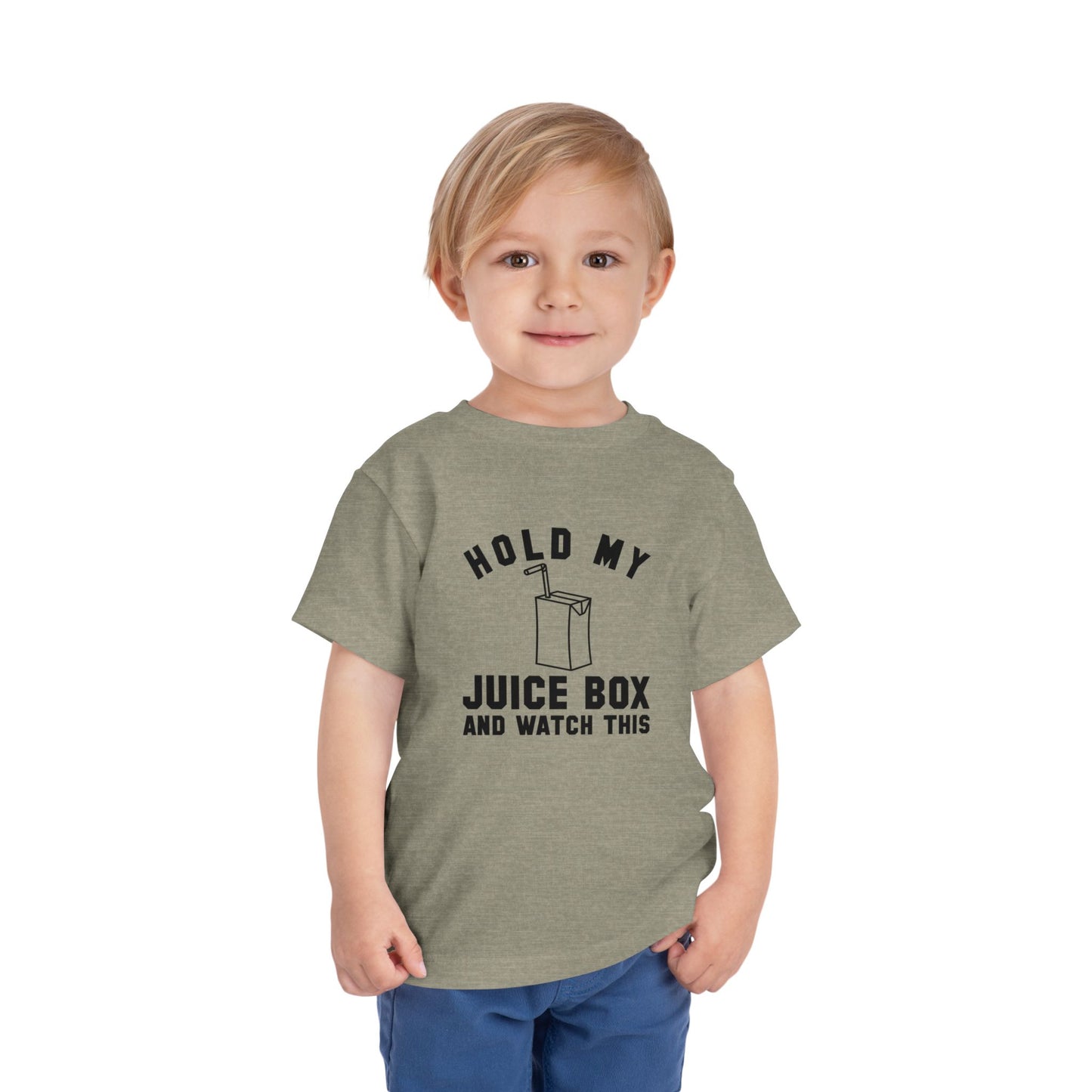 Fun Toddler Tee - "Hold My Juice Box and Watch This" - Perfect for Playdates, Birthdays, Summer Fun, Gift for Kids, Toddler Clothes