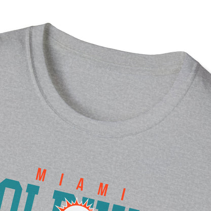 Miami Dolphins Retro Softstyle T-Shirt, Casual Sportswear, Game Day Apparel, Unisex Tee, Football Fan Gift