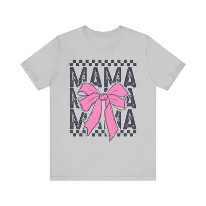 Cute Mama Bow Graphic Tee, Mother's Day Gift, Stylish T-Shirt for Moms, Everyday Wear, Birthday Gift for Her