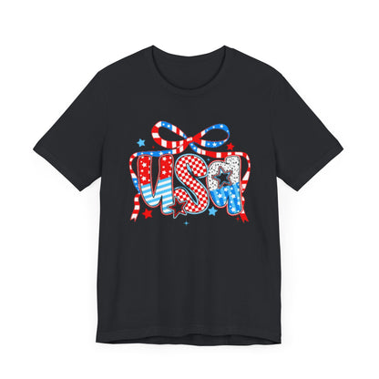 Patriotic USA Tee, Casual Style, Summer Festivals, Independence Day, Family Gatherings, Gift for Him/Her