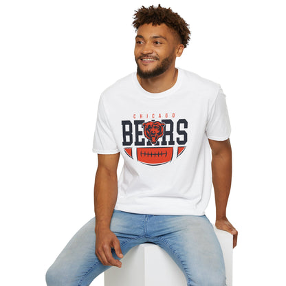 Chicago Bears Unisex Softstyle T-Shirt, Game Day Tee, Football Apparel, Sports Fan Shirt, Casual Wear, Tailgating Outfit