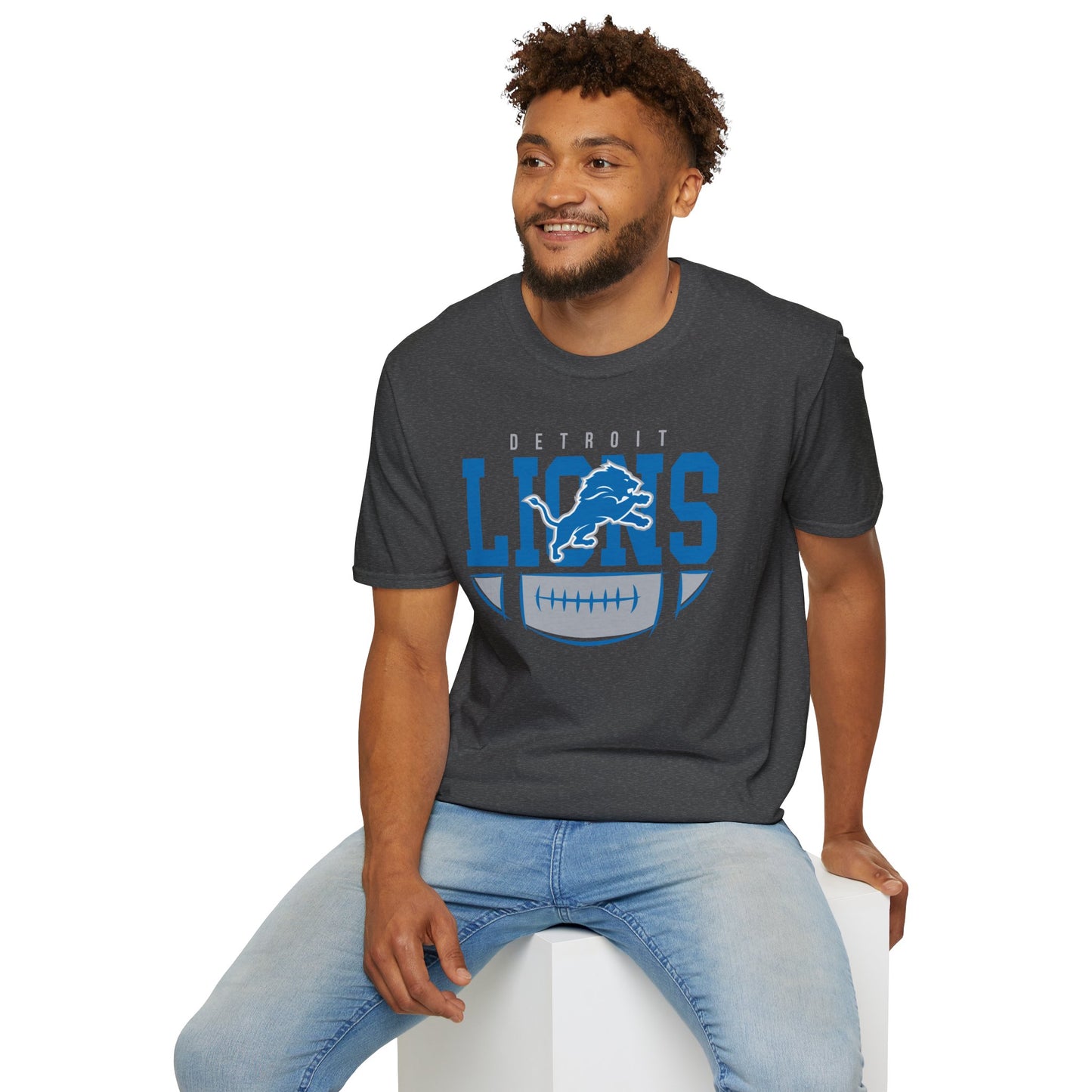 Detroit Lions Unisex Softstyle T-Shirt, Football Fan Tee, Game Day Shirt, Sports Apparel, NFL Merchandise