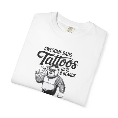 Awesome Dads Tattooed & Bearded T-shirt | Funny Dad Gift | Father's Day | Casual Wear | Gifts for Dads, Unisex T-shirt