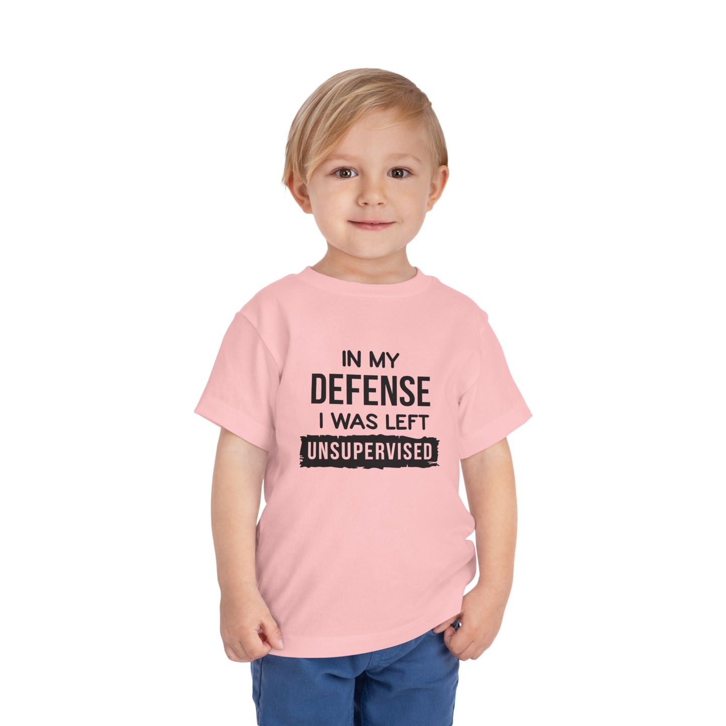 Funny Toddler Tee - "In My Defense I Was Left Unsupervised" - Cute Gift for Kids, Humor Tee, Playtime Wear, Birthday Shirt, Family [...]