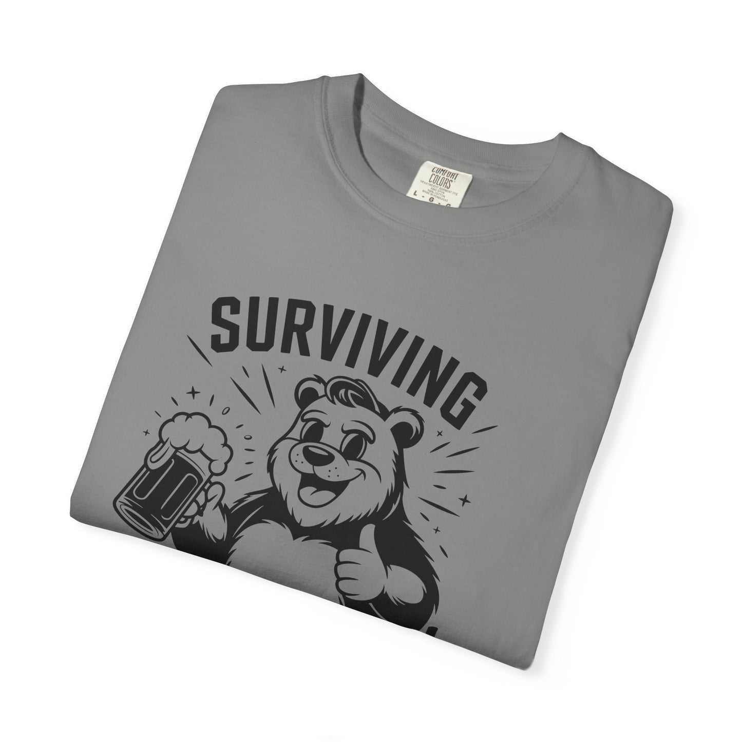 Surviving Fatherhood T-Shirt | Funny Gift for Dads | Casual, Gift for Father's Day, New Dad Shirt, Beer Lovers Tee