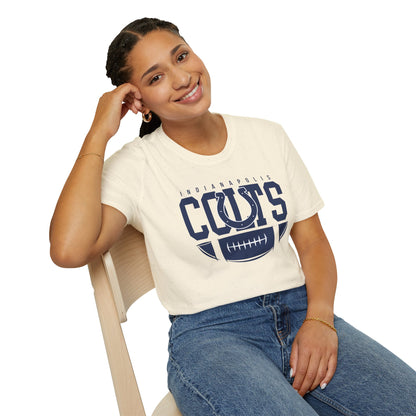Indianapolis Colts Unisex Softstyle T-Shirt, Football Tee, Game Day Apparel, Casualwear, Sports Fan Gear, Gift for Him/Her