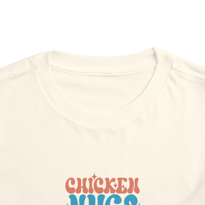 Toddler Short Sleeve Tee - 'Chicken Hugs & Mama's Hugs' - Cute Kid's T-Shirt, Fun Gift for Birthdays, Playdates, Family Gatherings