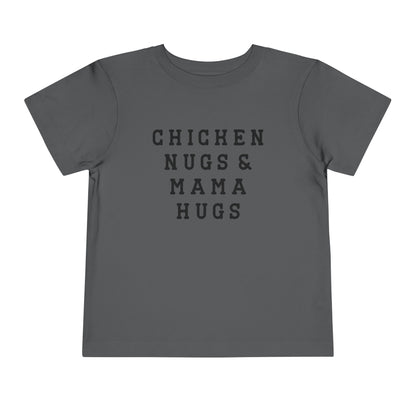 Toddler Chicken Nugs & Mama Hugs Tee - Cute Kids Shirt, Funny Toddler Tee, Gift for Moms, Baby Shower Gift, Playdate Outfit
