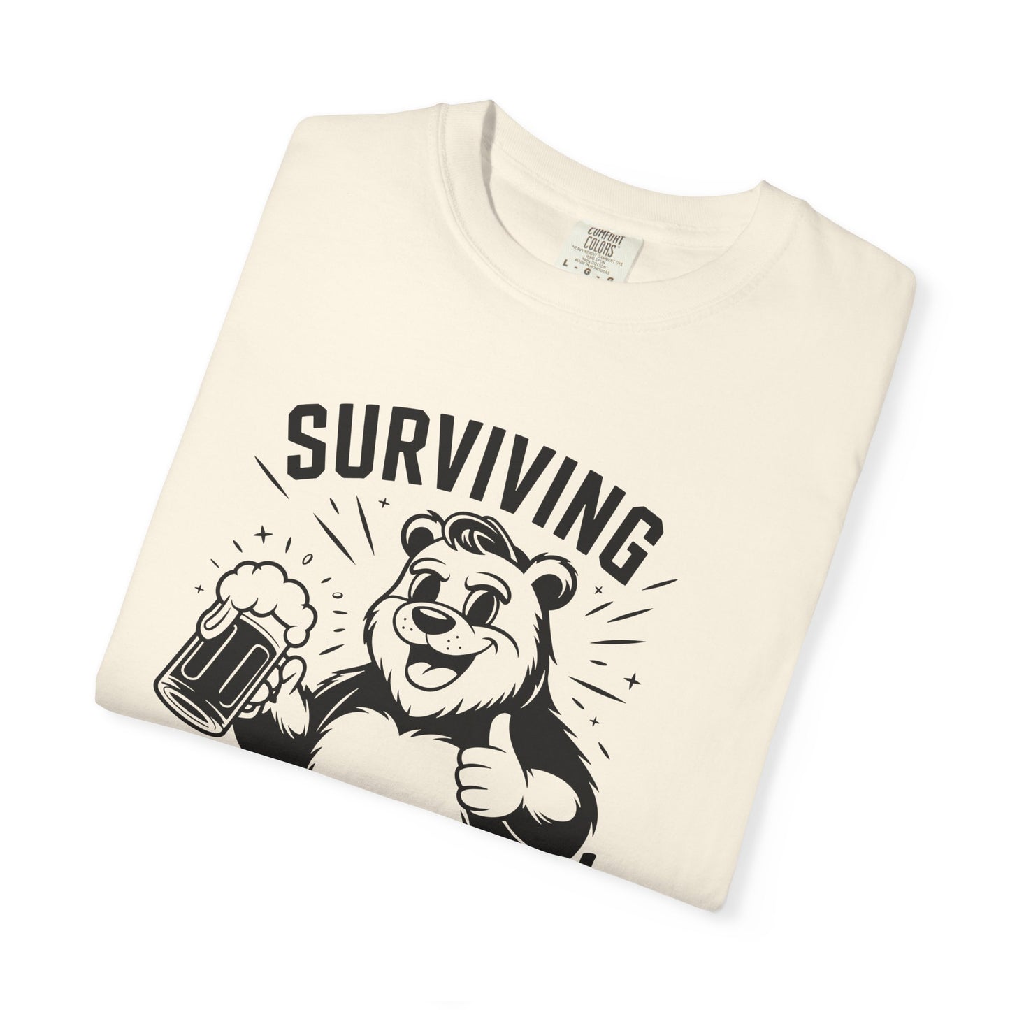 Surviving Fatherhood T-Shirt | Funny Gift for Dads | Casual, Gift for Father's Day, New Dad Shirt, Beer Lovers Tee