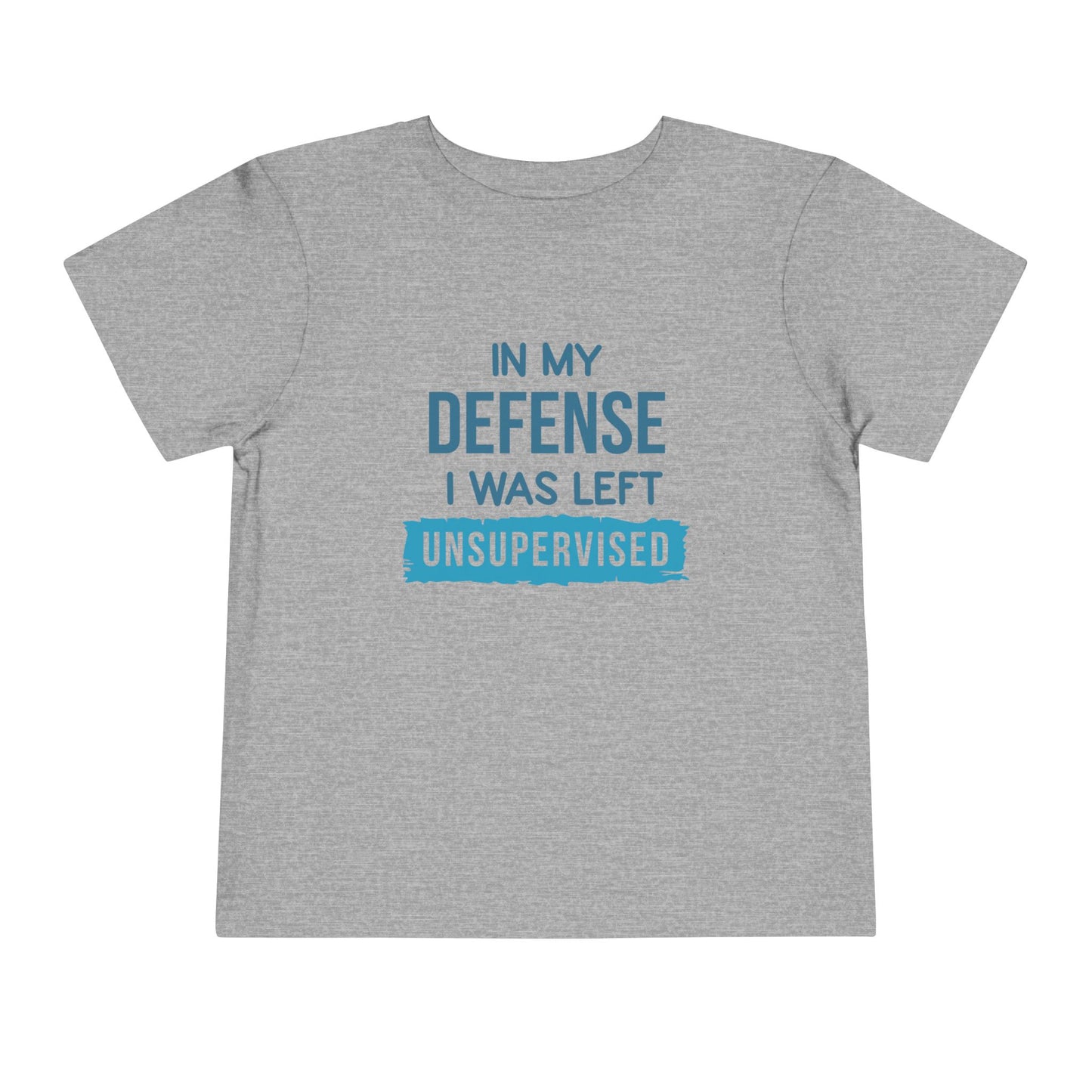 Funny Toddler Tee - "In My Defense I Was Left Unsupervised" - Cute Gift for Kids, Birthday, Fun Playwear, Parent Humor