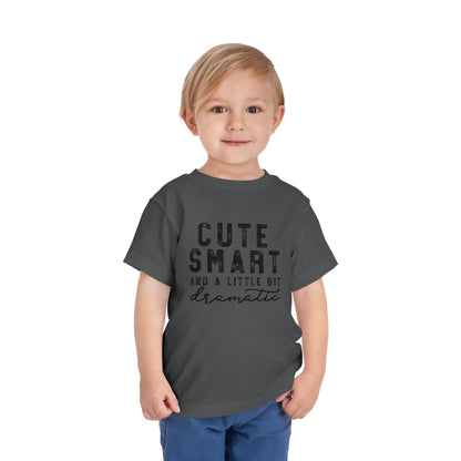 Cute & Smart Toddler Short Sleeve Tee - Fun Gift for Kids, Birthday Outfits, Playtime Apparel, Unique Toddler Fashion