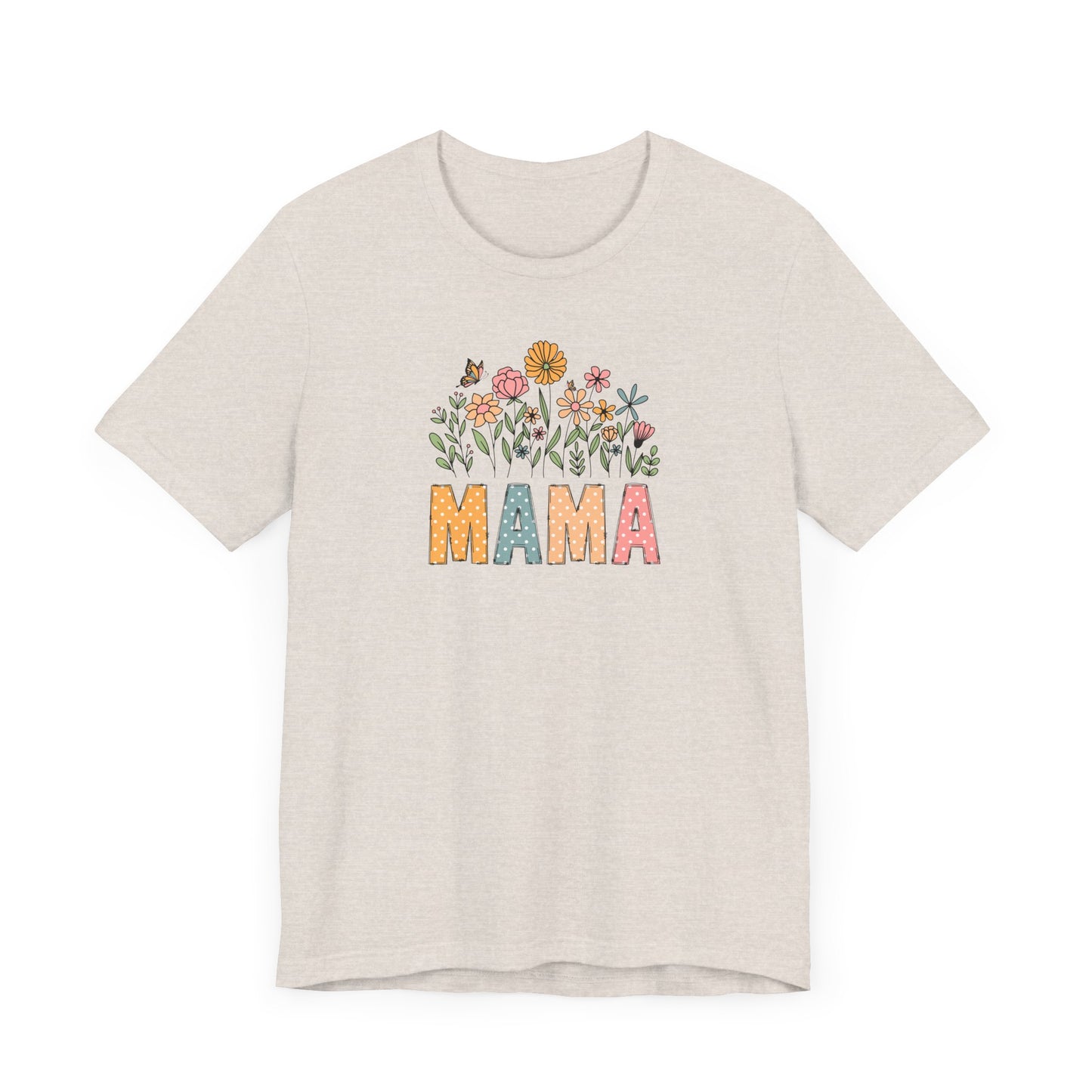 Floral Mama Tee - Perfect for Mother's Day, Baby Showers, Gifts for Moms, Casual Wear, Spring Fashion