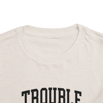 Cute Toddler Tee - "Trouble Never Looked So Cute" - Playful Gift for Kids, Birthday Wear, Baby Shower Present, Humor Tee