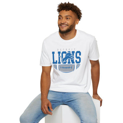 Detroit Lions Unisex Softstyle T-Shirt, Football Fan Tee, Game Day Shirt, Sports Apparel, NFL Merchandise