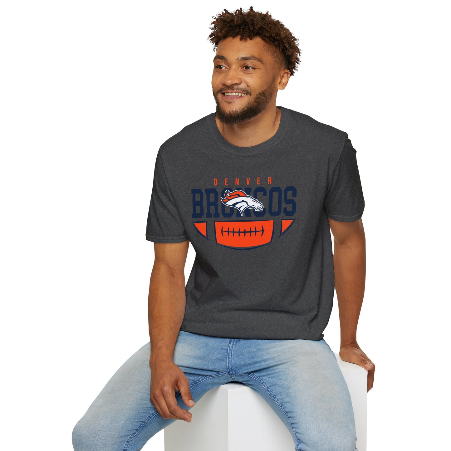 Denver Broncos Unisex Softstyle T-Shirt, Football Tee, Game Day Shirt, Sports Apparel, Fan Gear, Gift for Sports Lovers